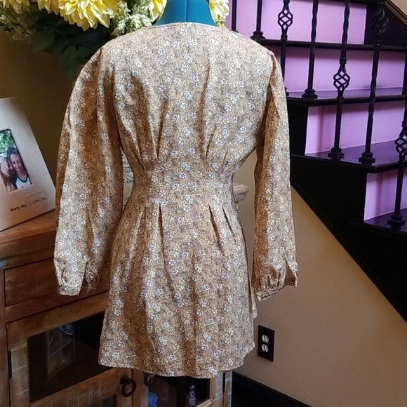 New Free People Floral Mini Dress - SZ 2 - Picture 4 of 6